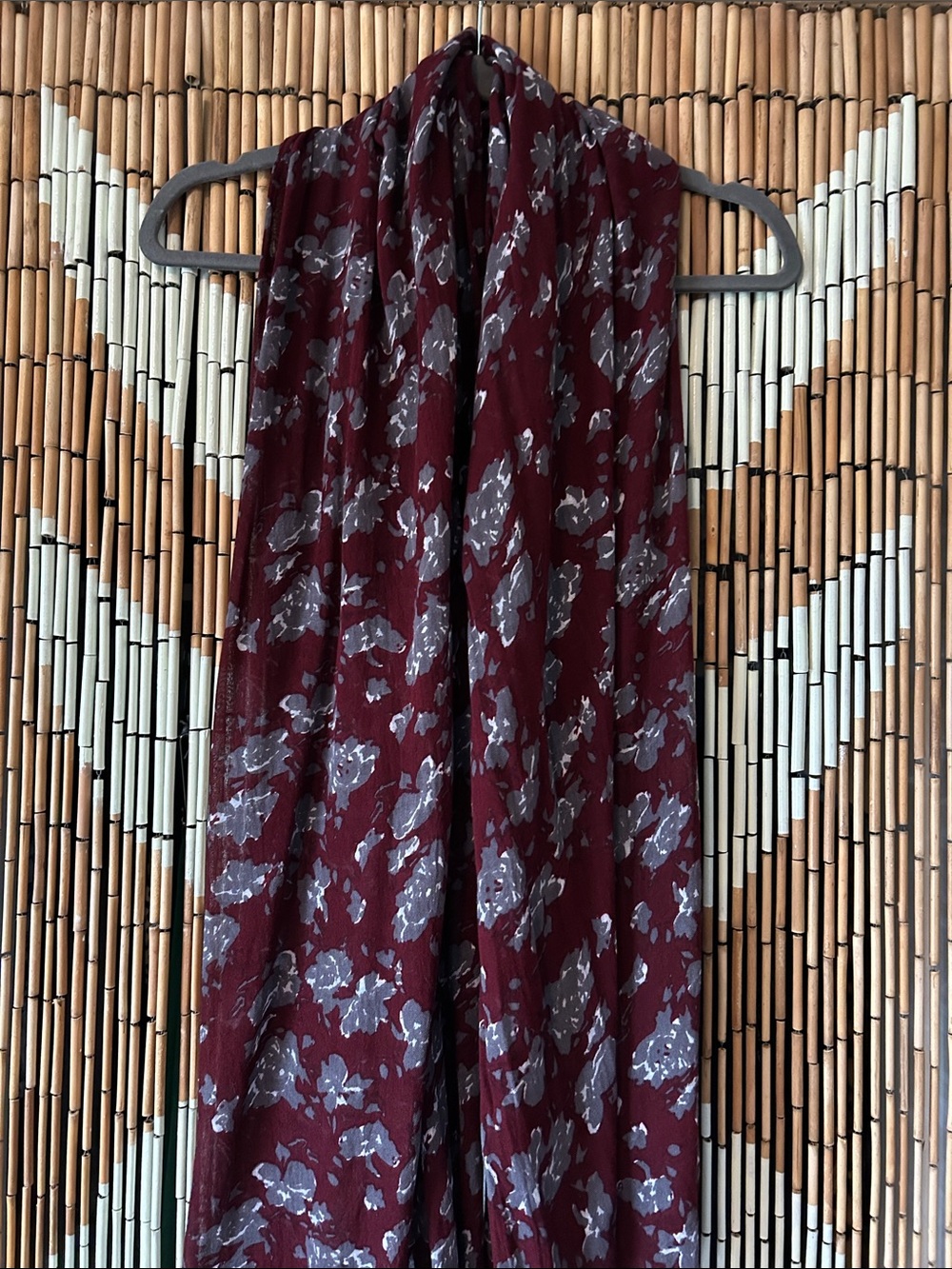 Banana Republic Burgundy Floral scarf, wrap